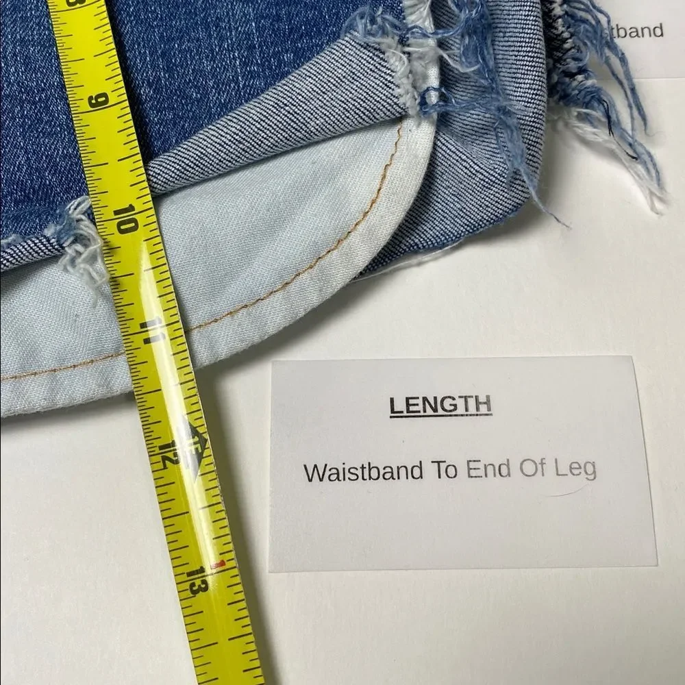 Levi’s 511 Cutoff Denim Shorts W28 L30 Frayed Hem Distressed Medium Wash